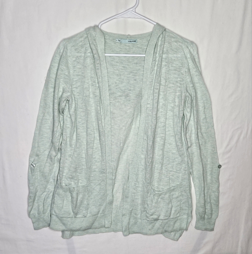 Lightweight Hoodie Cardigan Green Large Women Cottagecore Spring Softgirl Cotton